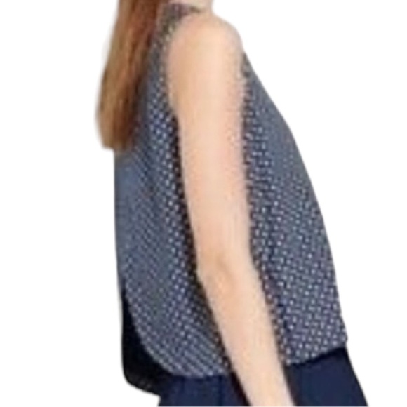Madewell Blue & White Women’s Daisy Dot Sleeveless Top - Picture 2 of 9
